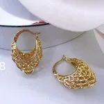Kolczyki damskie złote oplecione