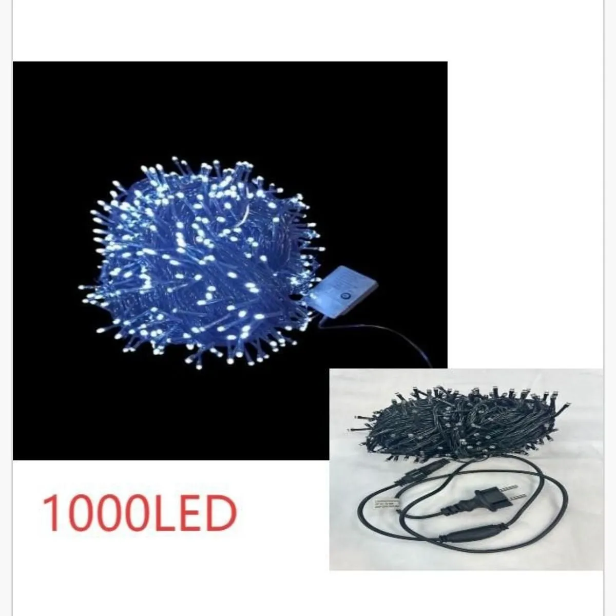 Lampka dekoracyjna świąteczna 1000 LED niebieska