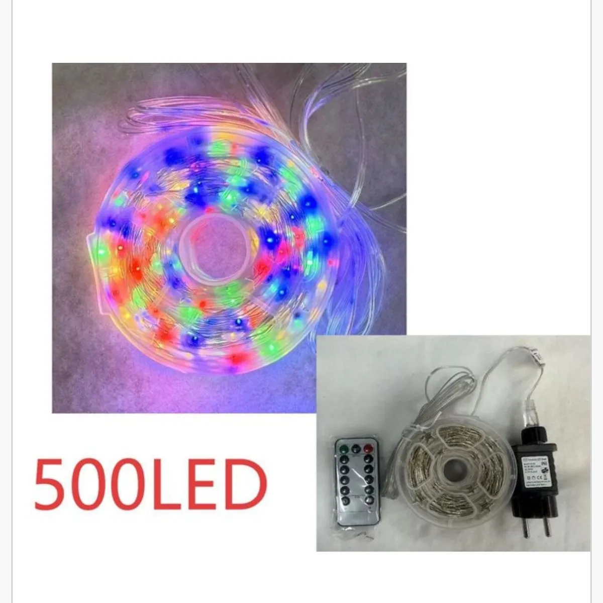 Lampka 500LED wielokolorowa z pilotem