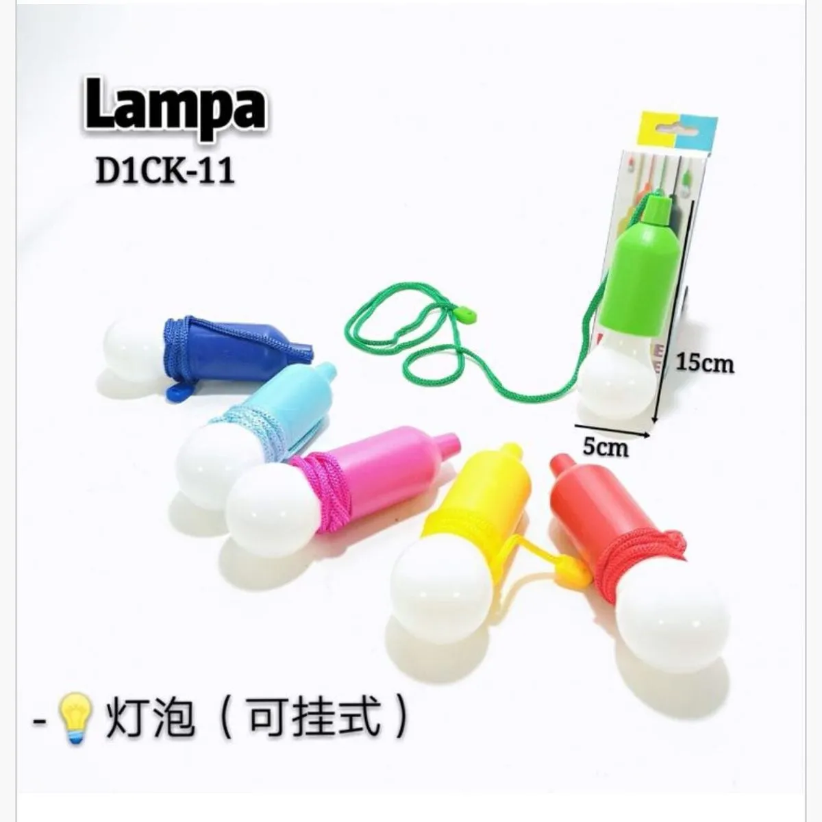 Lampka LED DICK-11 na baterie 15cm sznurek