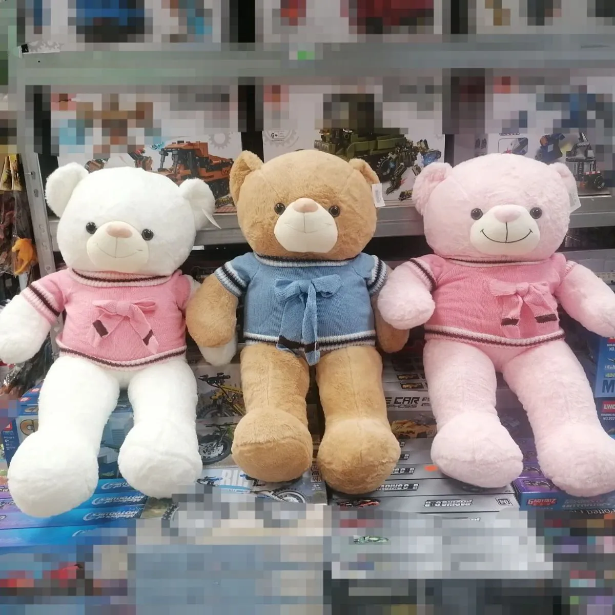 Maskotka Pluszowa 80cm NIEDŹWIADKI BIAŁY BRĄZOWY RÓŻOWY