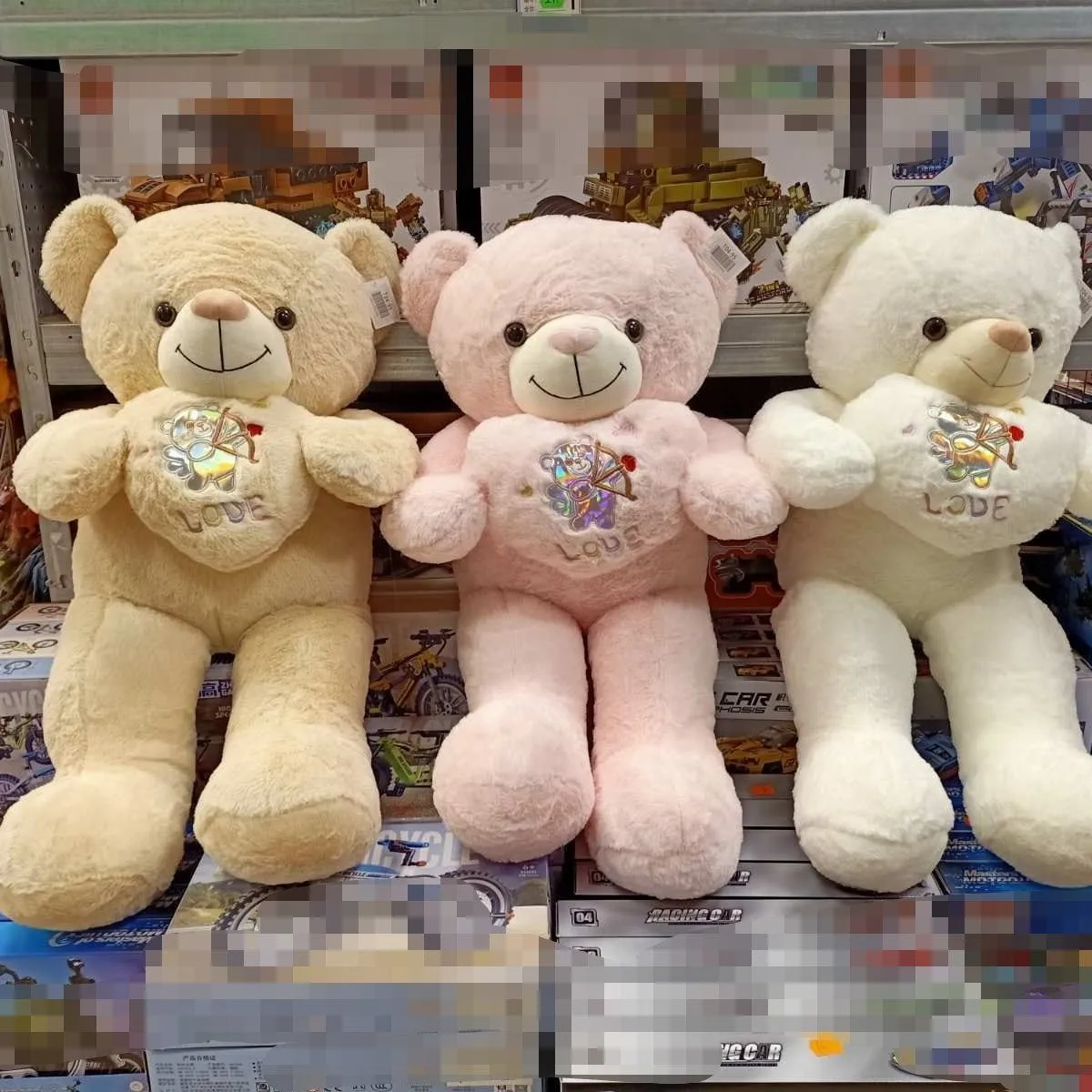 Maskotka Pluszowa Miś 120cm Beżowa/Różowa/Biała