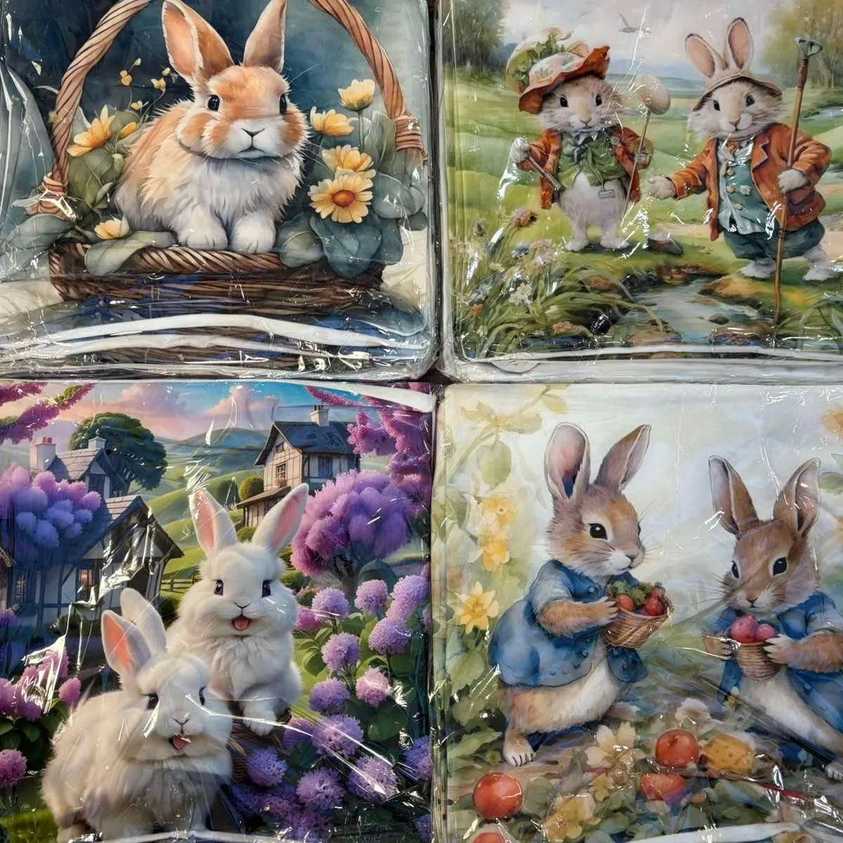 Poszewki 45/45 z motywem królików