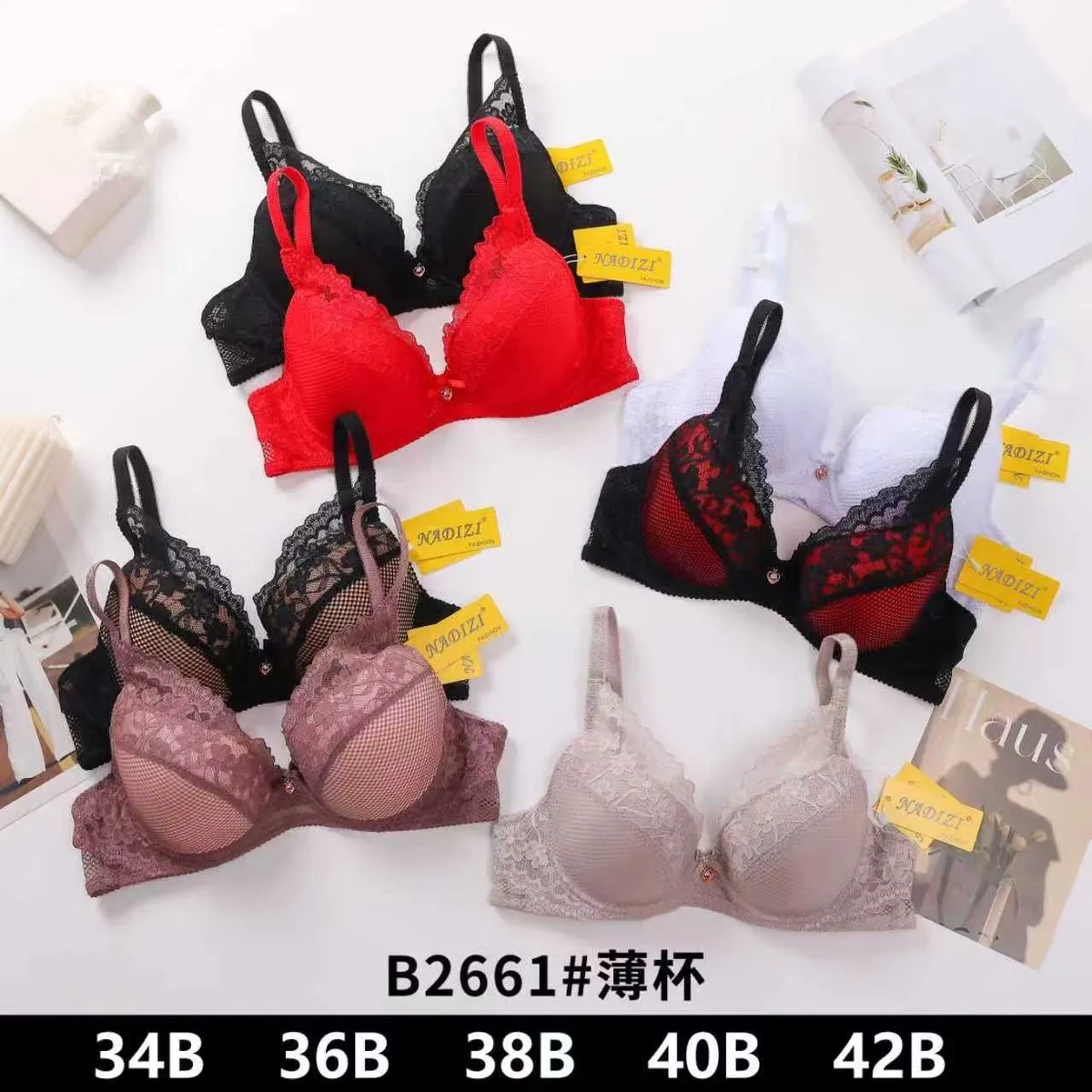 Biustonosz damski push-up B2661, rozmiary 34B-42B