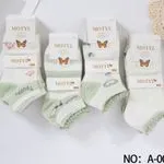 Skarpetki damskie MotyL z motylkami i kwiatami NO: A-0008