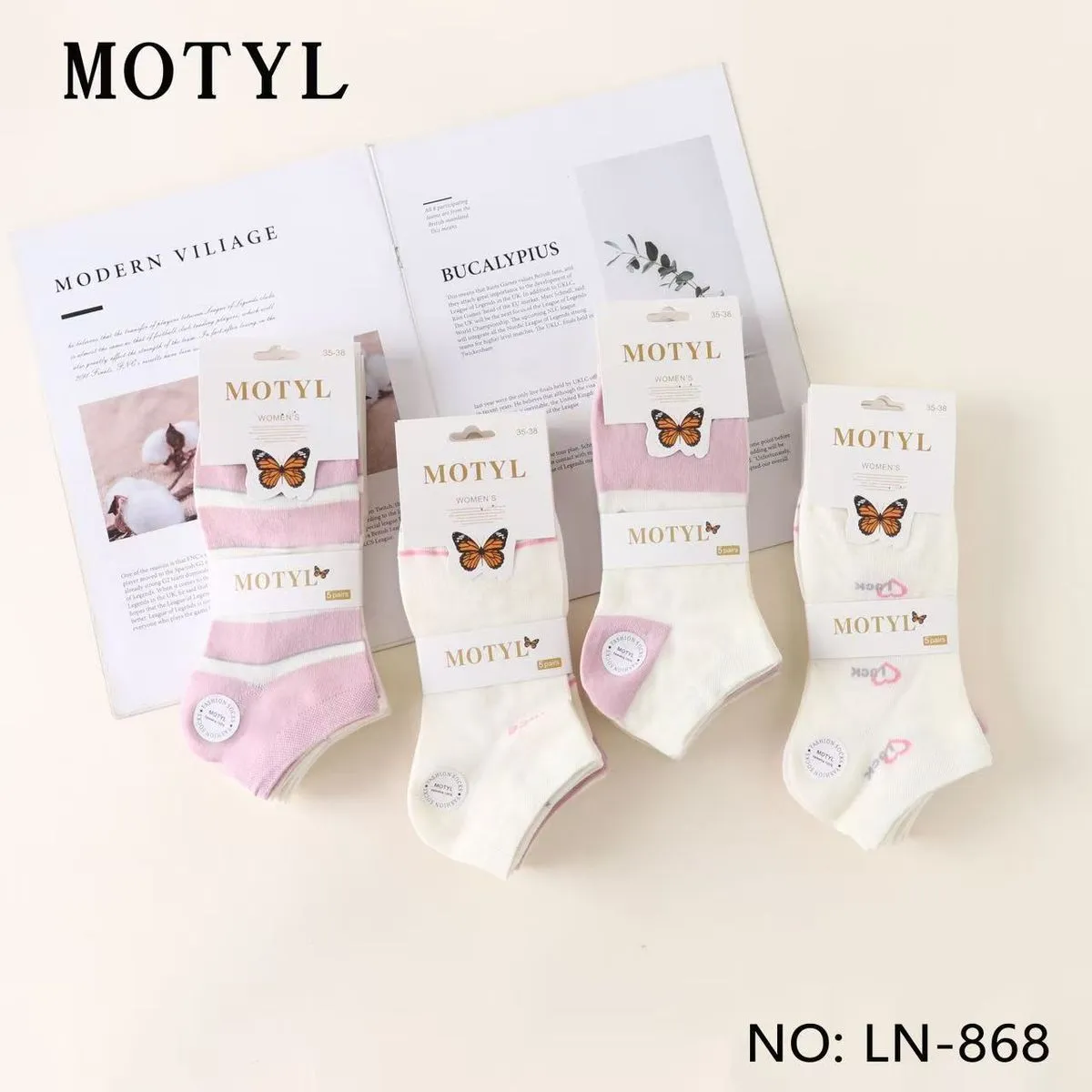 Skarpetki damskie Motyl NO: LN-868