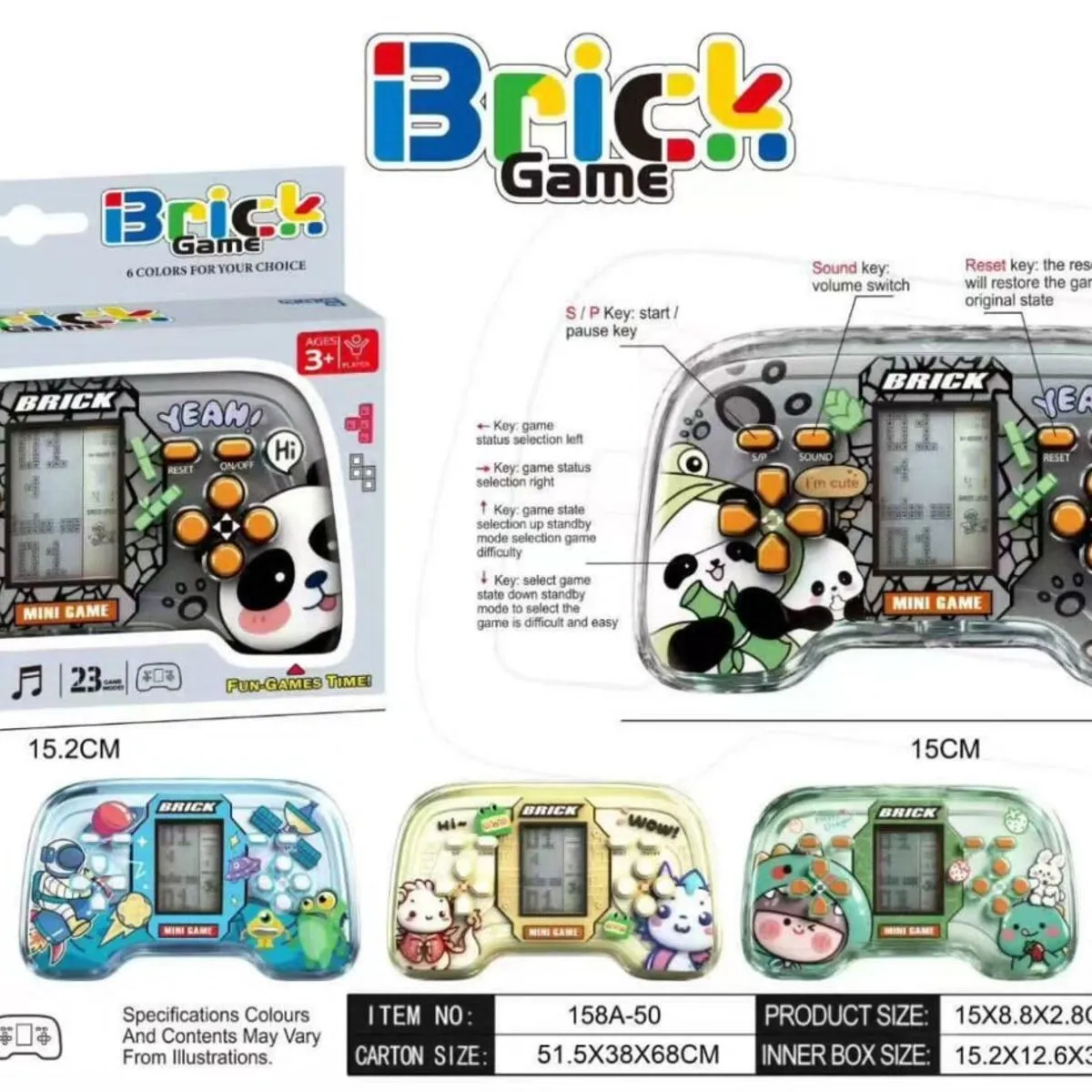 Brick Game Zabawka Elektroniczna 23 Gry