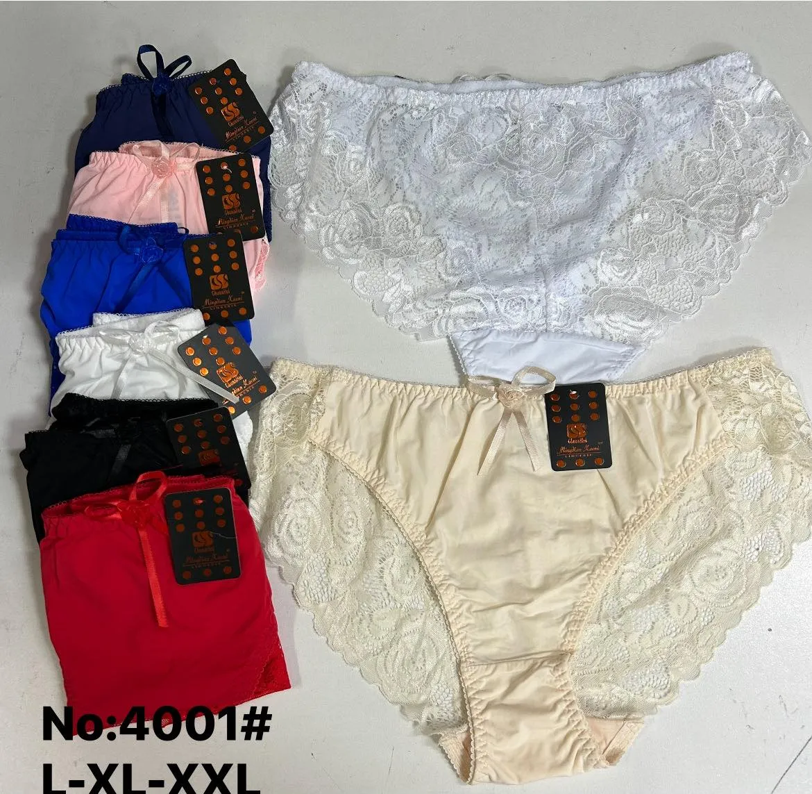 Majtki damskie koronkowe L-XL-XXL, 6 kolorów