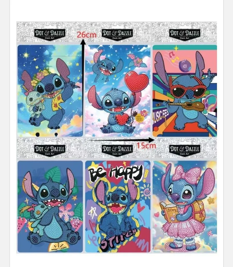 Zestaw zabawek DIY Diamond Painting Stitch 26cm i 15cm