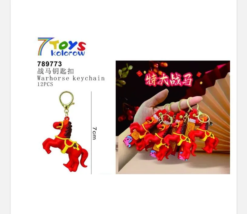 Brelok Konia Wojennego Czerwony 7 Toys Kolorow