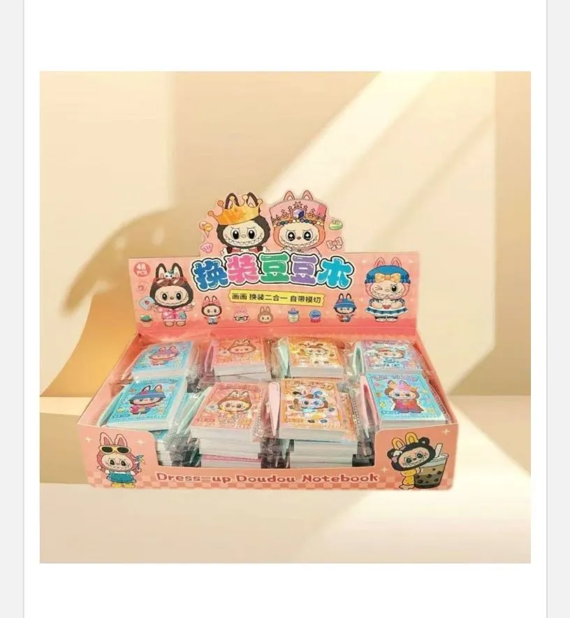 Zabawki Naklejki Labubu Dress Up Doodle Notebook