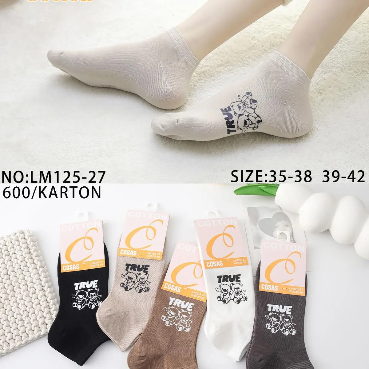 Skarpetki damskie COSASAS Cotton NO:LM125-27 rozmiar
