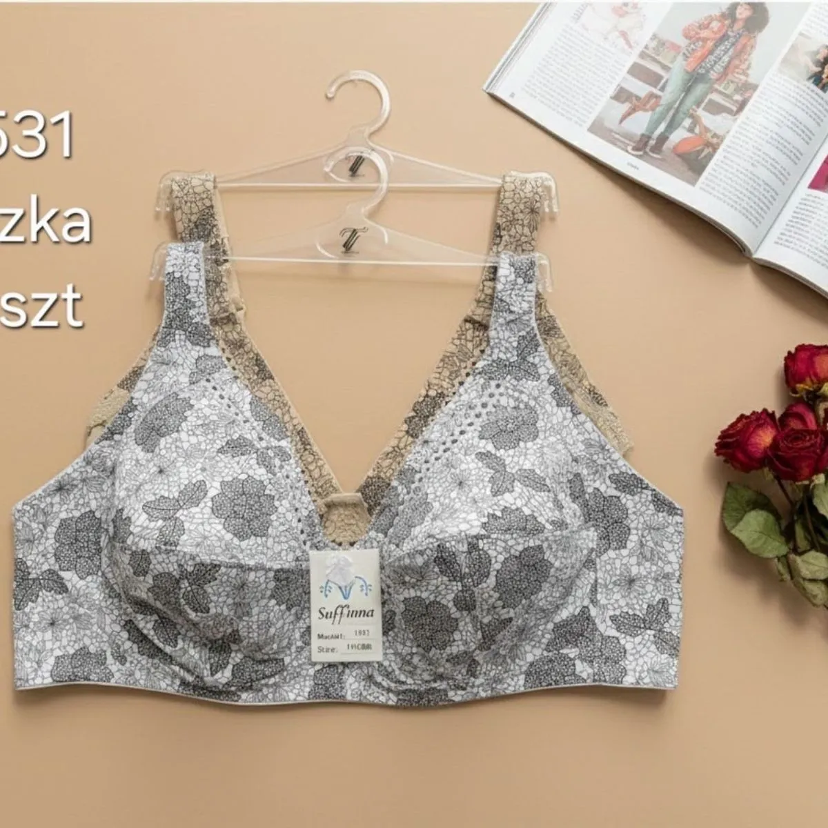 Biustonosz Damski D DD #1531 Paczka 12 szt