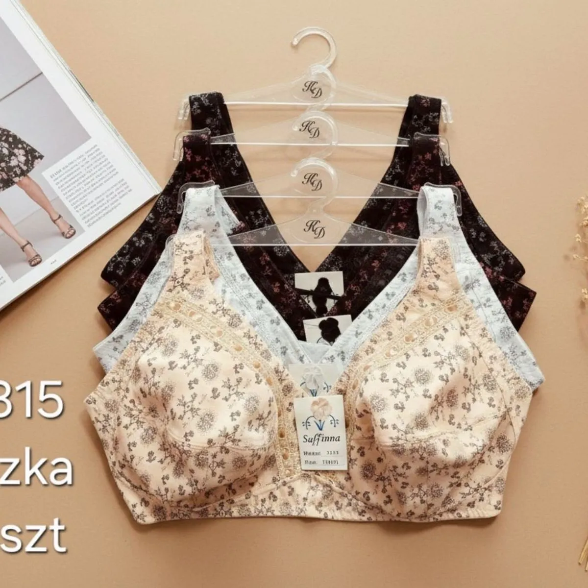 Biustonosz Damski C D DD Paczka 3 szt #3315