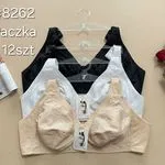 Biustonosz Damski C D DD beżowy czarny biały