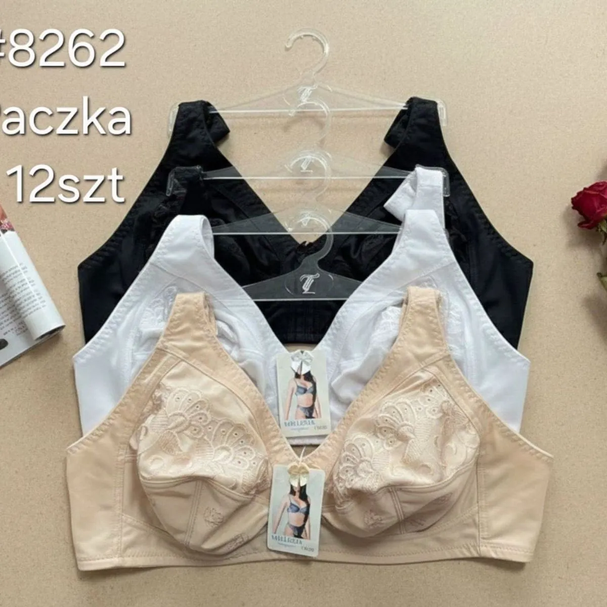 Biustonosz Damski E-F beżowy #862