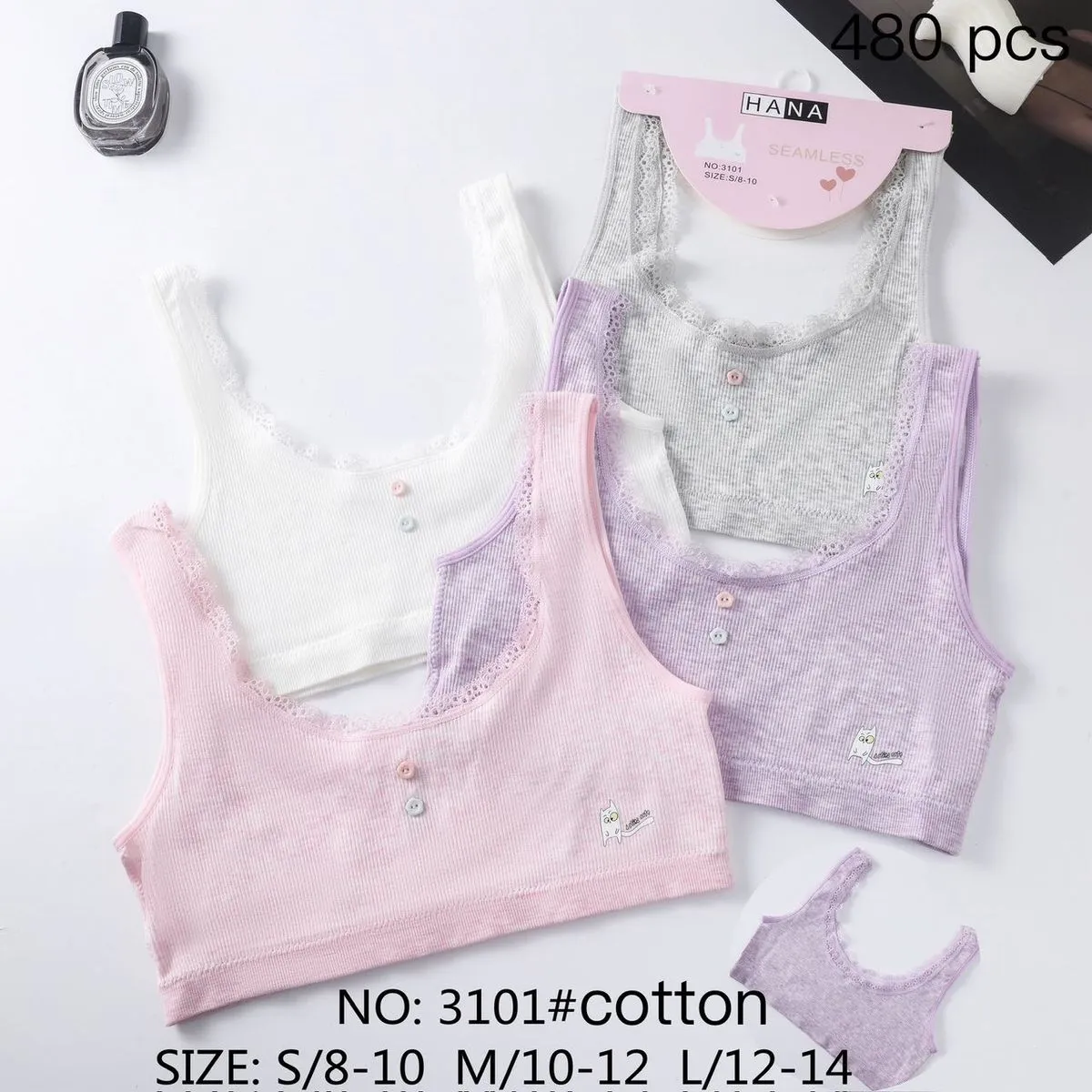 Biustonosz Damski HANA NO:3101 Bawełna Rozm. S/M- L/12-14