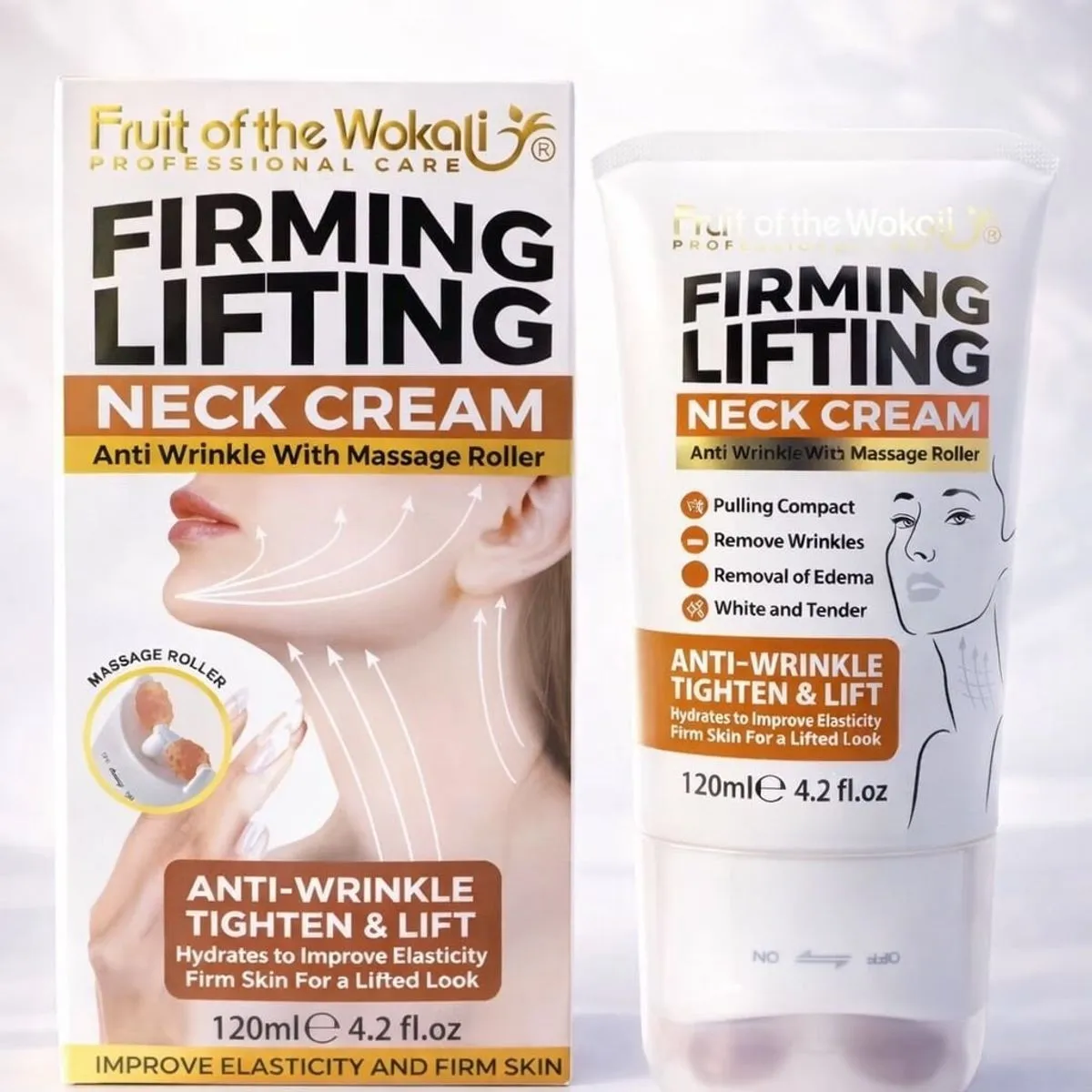 Krem liftingujący do szyi Fruit of the Wokali z rollerem 120ml