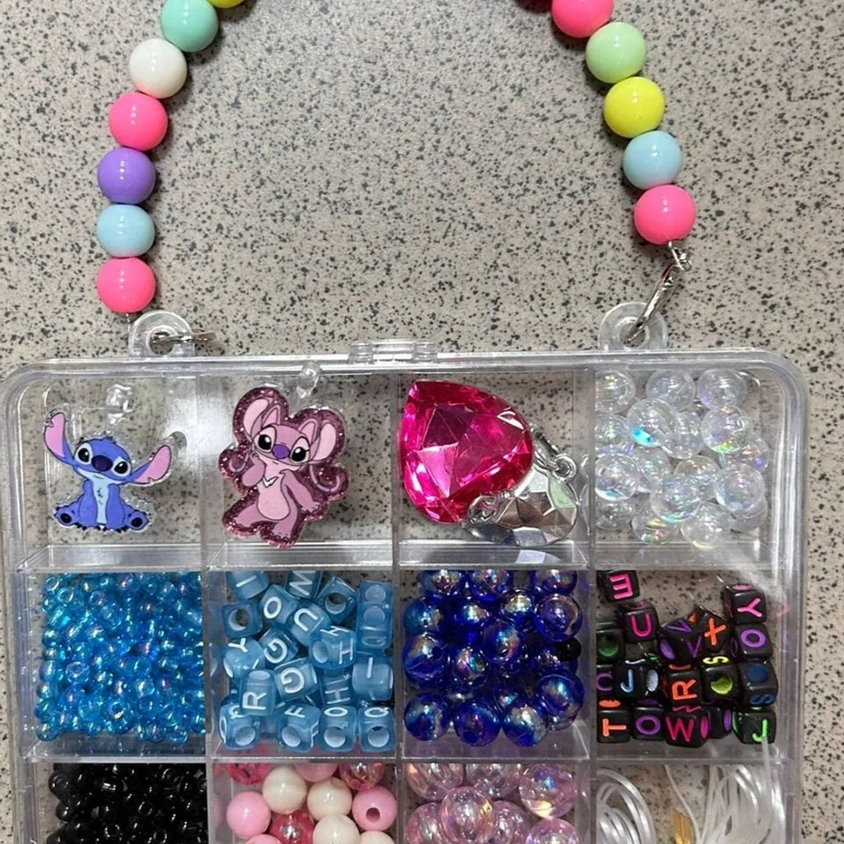 Zestaw Koralików do Bransoletek Stitch Organizer 12szt