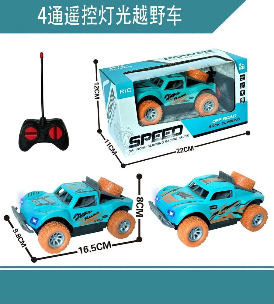 Sterowany Samochód R/C Off-Road 16,5cm Niebieski z LED