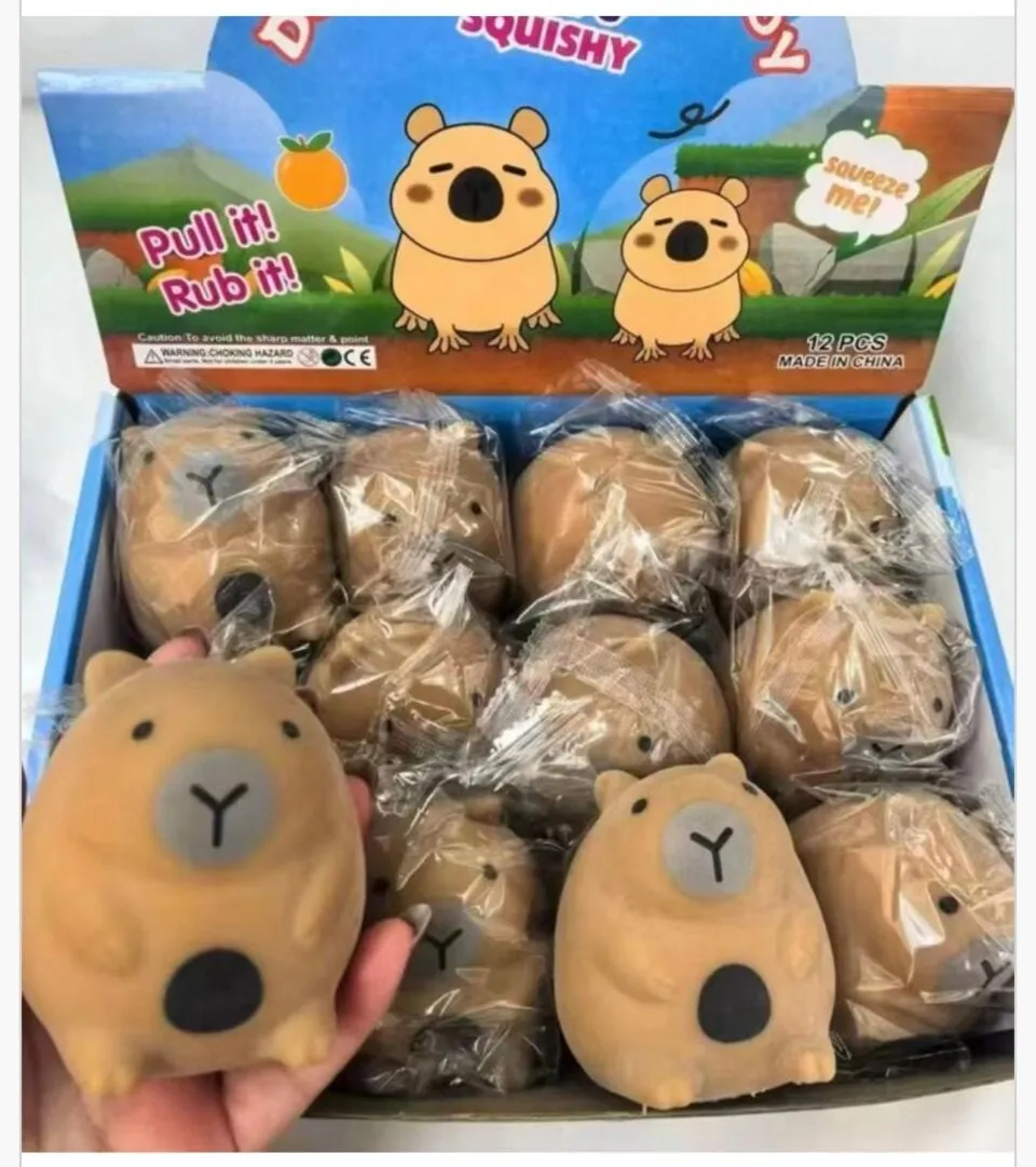 Zabawka Squeeze Toys Kapibara Gniotek Antystresowy 12 szt.