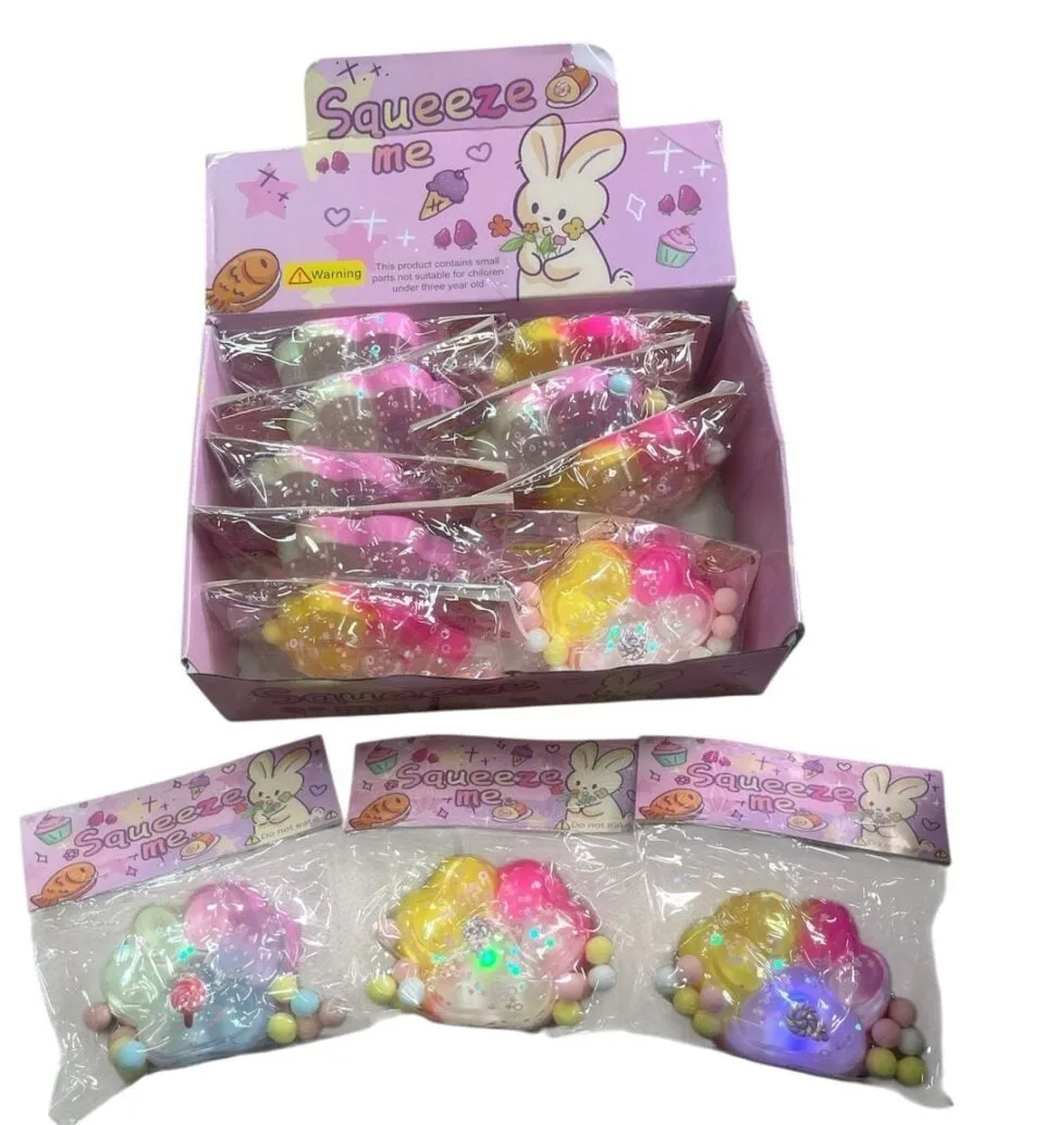Gniotek Squeeze Toys Pinching Music LED Łapka 12 szt.