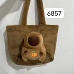 Torebka Labubu Pluszowa Kapibara Brązowa Miękka