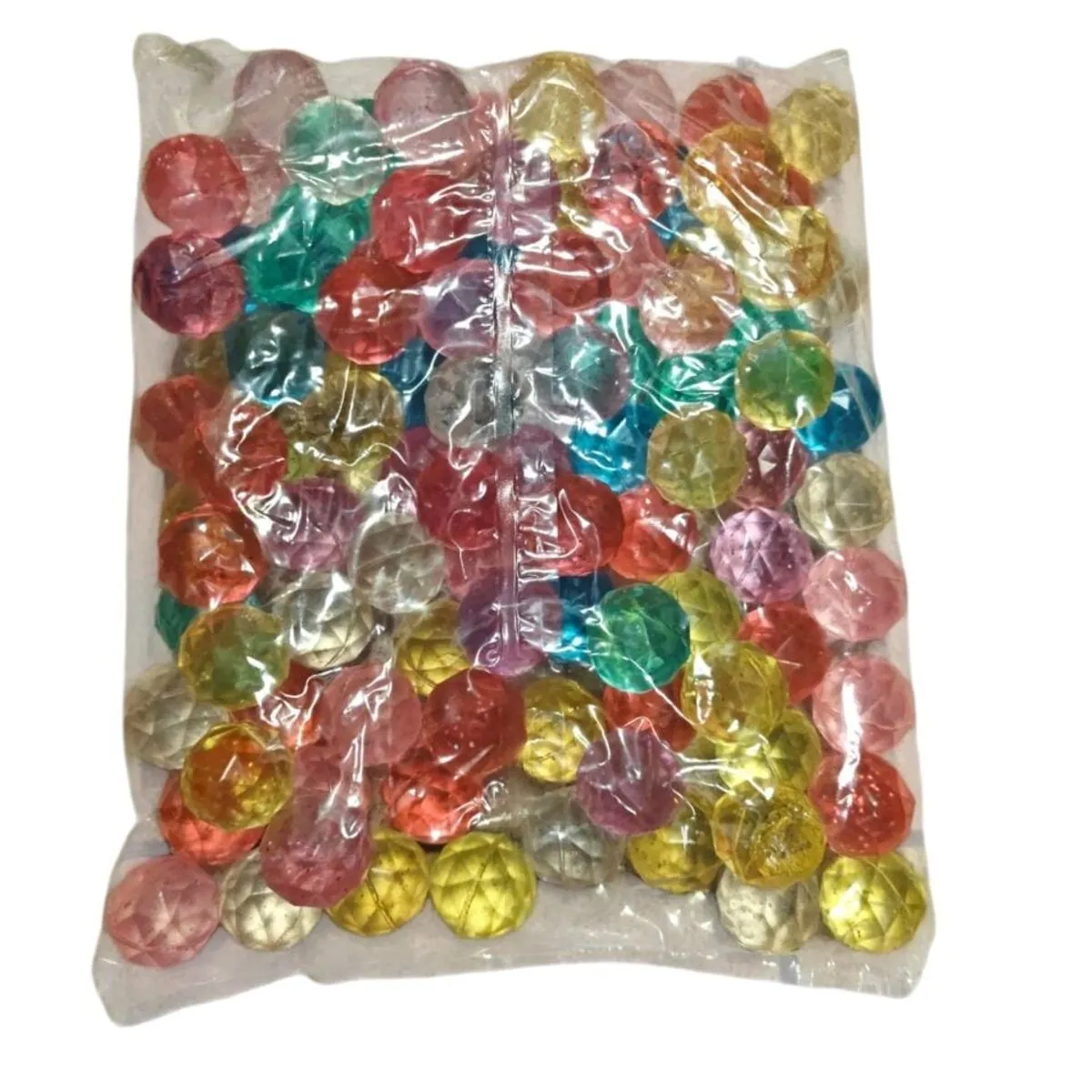 Piłeczki kauczukowe diamentowe fasetowane mix kolorów 100 szt