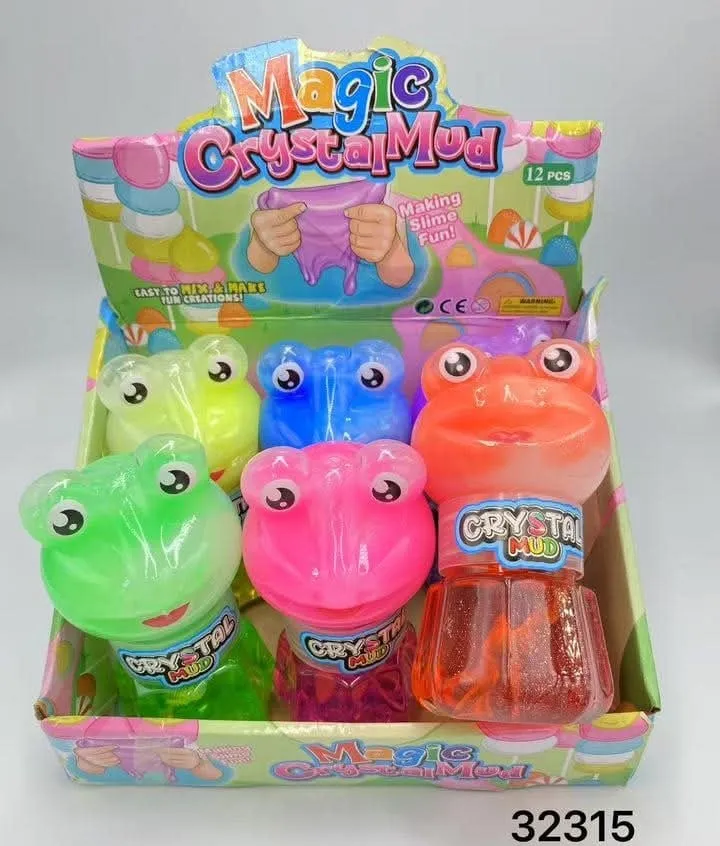 Zabawki Slime Magic Crystal Mud Żabki - Mix Kolorów 12 szt.