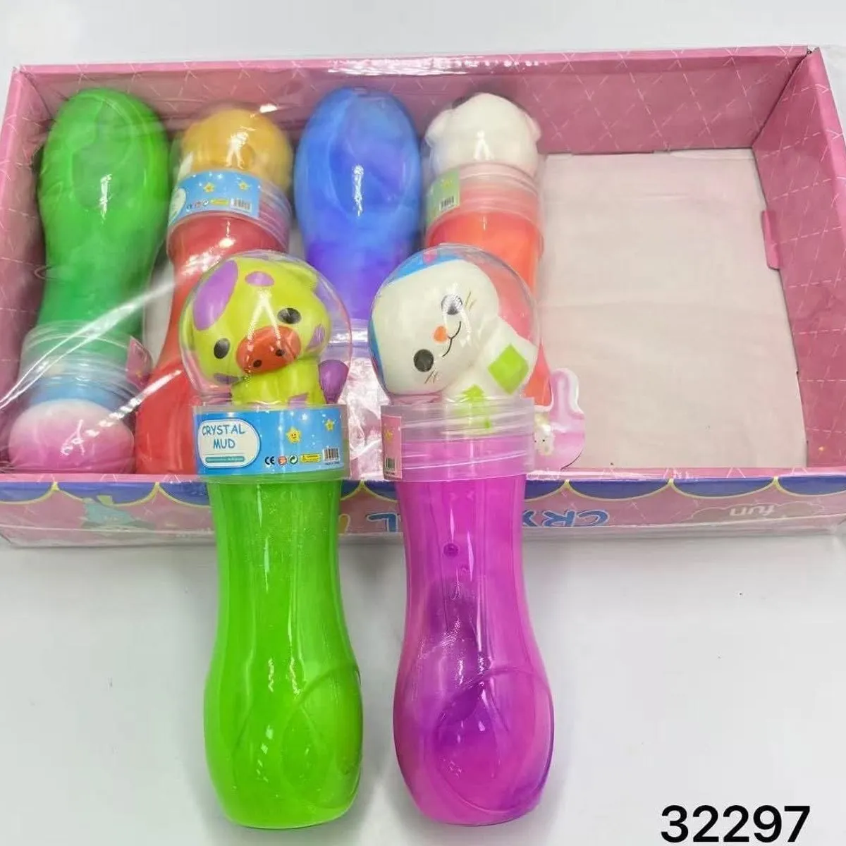 Zabawki Slime Crystal Mud z figurką zwierzątka, 12 szt.