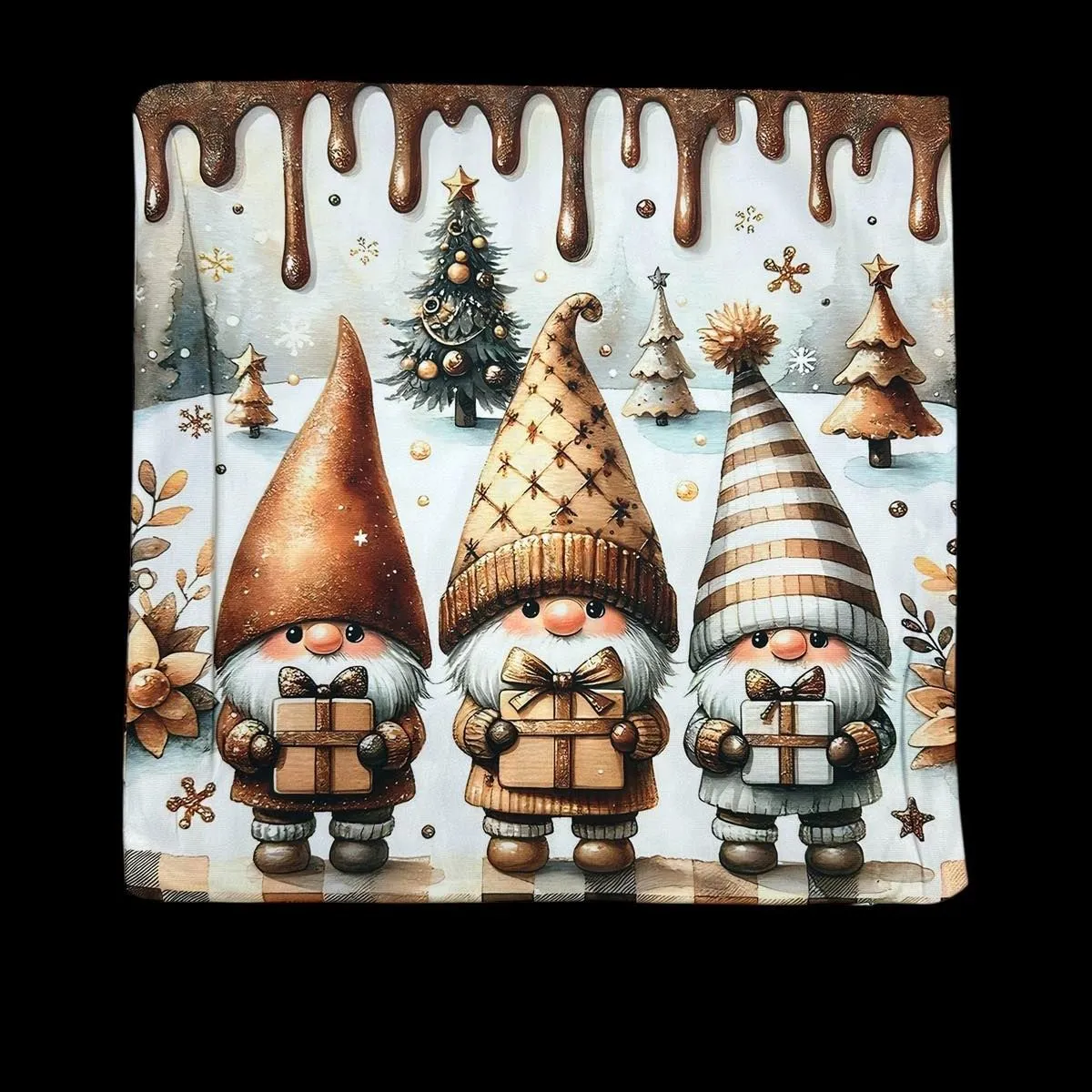 Poszewka Świąteczny Gnomy 45x45cm