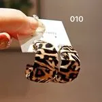 Kolczyki damskie hoops leopard wzór