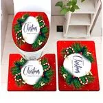Zestaw 3el. Dywanik Łazienkowy Świąteczny 40/45+40/50+50/80 cm