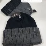 Czapki damskie Export dwukolorowe szare/czarne