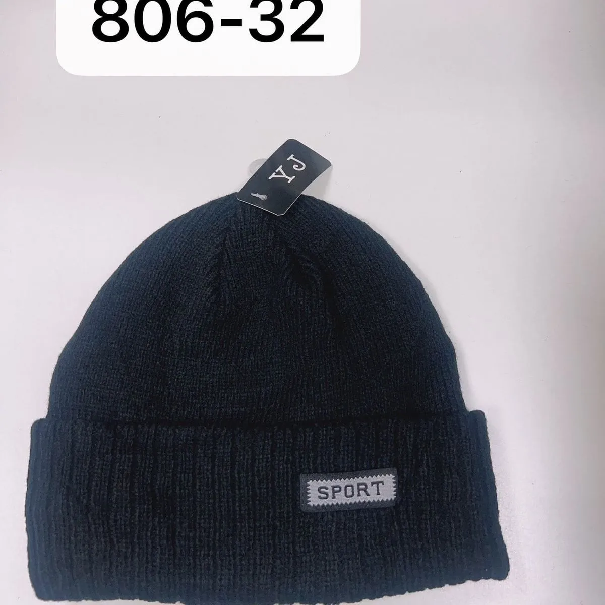 Czapka damska beanie czarna sport