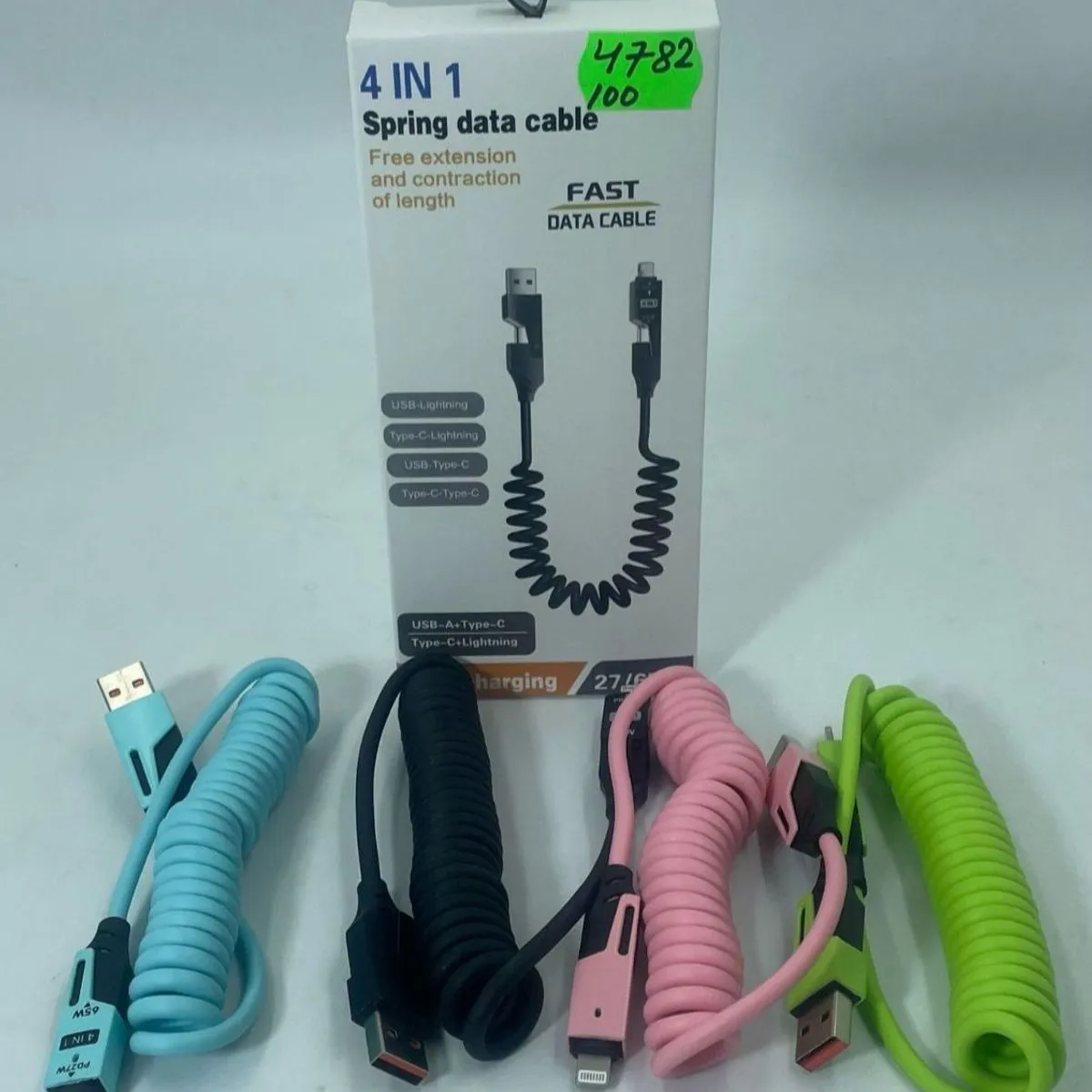 Kabel 4w1 Spring Data Fast do ładowania i danych
