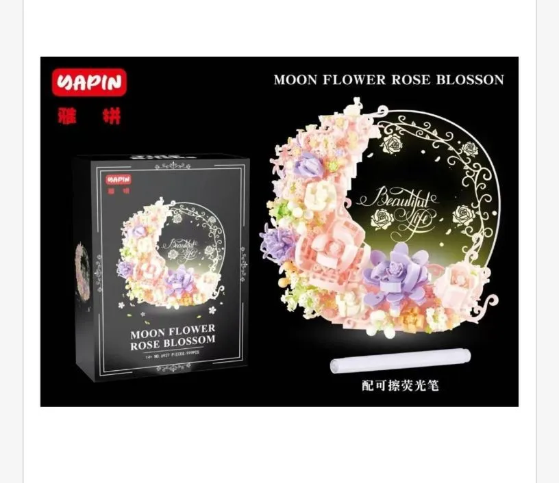 Zestaw klocków Moon Flower Rose Blossom 999PCS