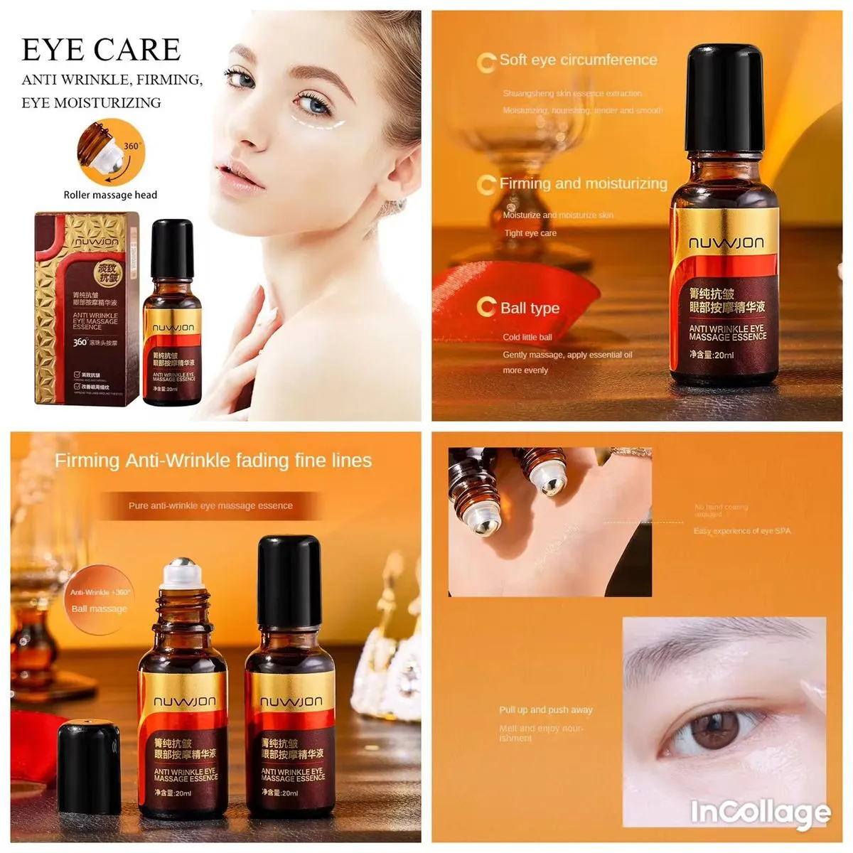 Serum pod oczy NuVion z rollerem ujędrniające