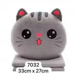 Maskotka kot z kocykiem szara 33cm x 27cm