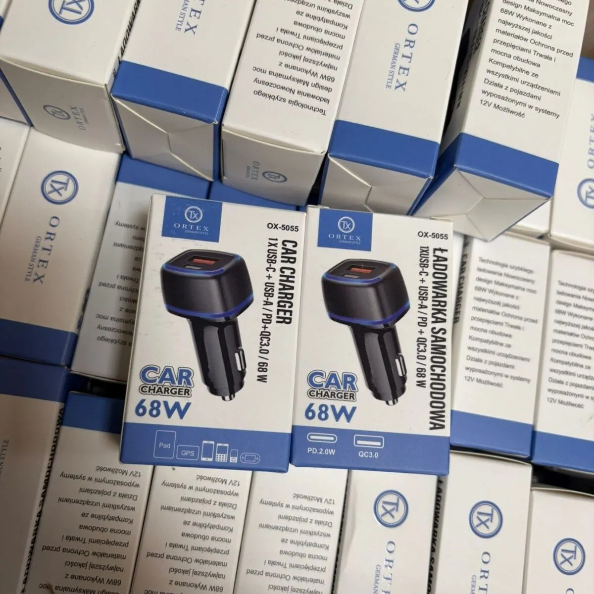 Ładowarka Samochodowa 68W ORTEX CX-QC3.0