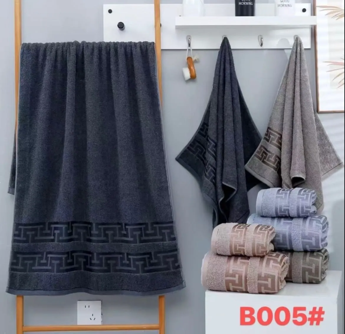 Ręczniki Bawełna 50x100 cm Szare Błękitne Brązowe