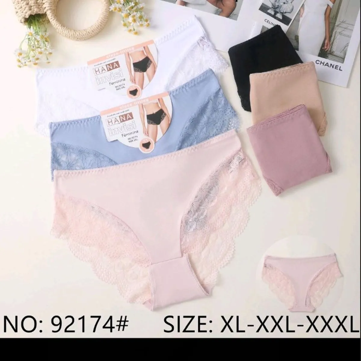 Majtki damskie XL-XX-XXL 6 szt. mix kolorów