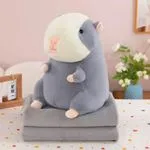 Maskotka guinea pig szara z kocykiem