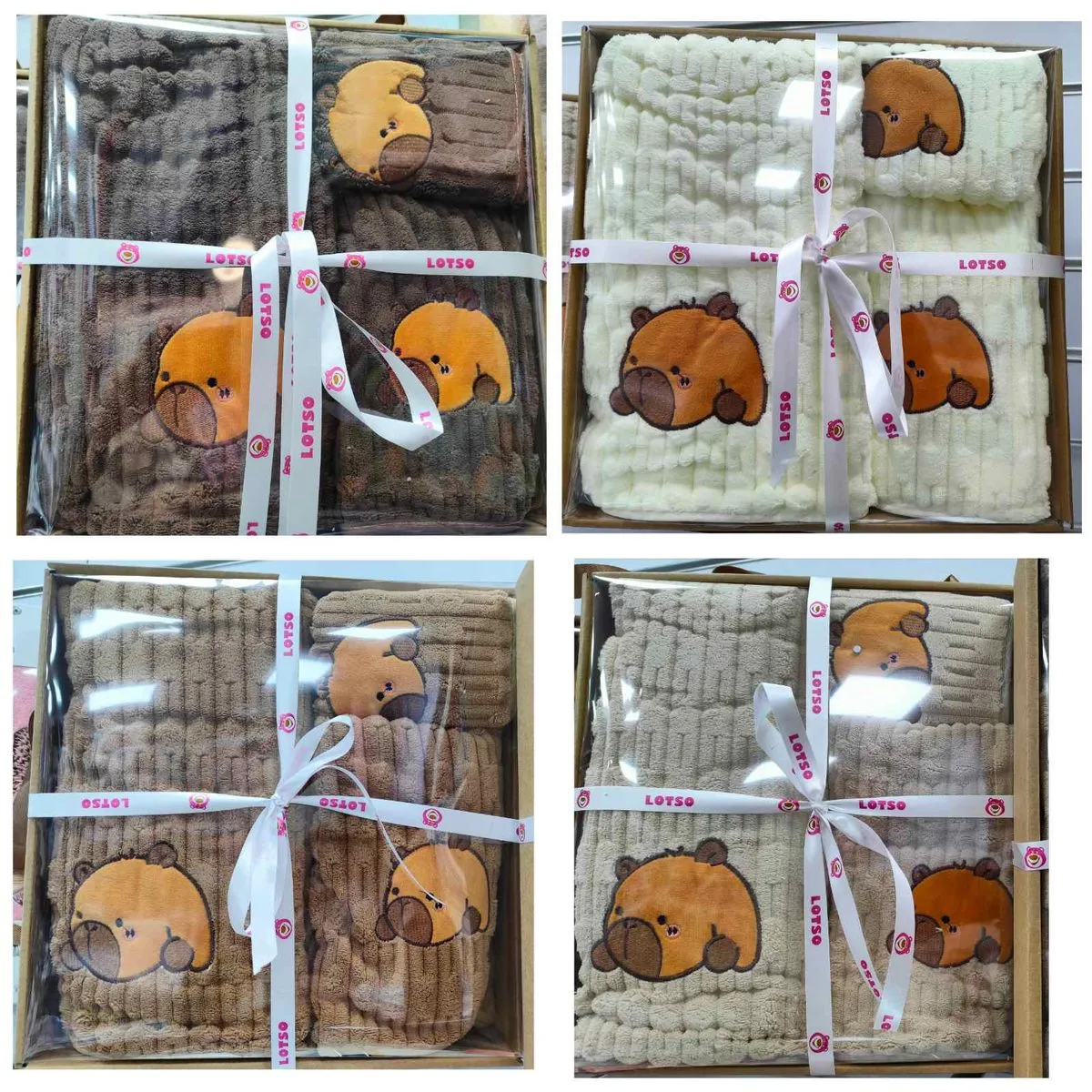 Zestaw Ręczniki Mikrofibra 3PCS z Misiem Lotos