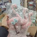 Dekoracja flamingi różowe plastikowe