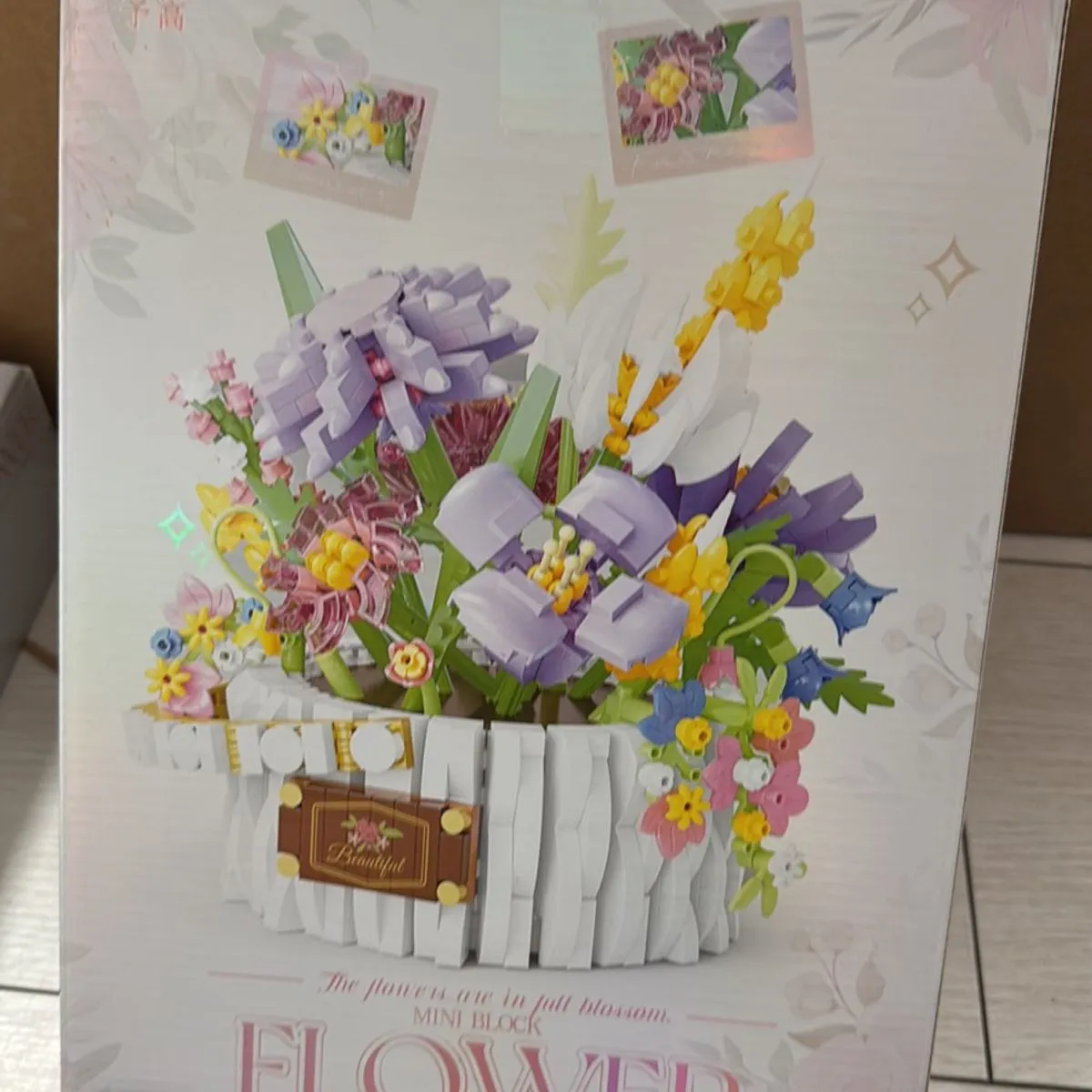 Zestaw klocków Flower kwiaty w koszu YG
