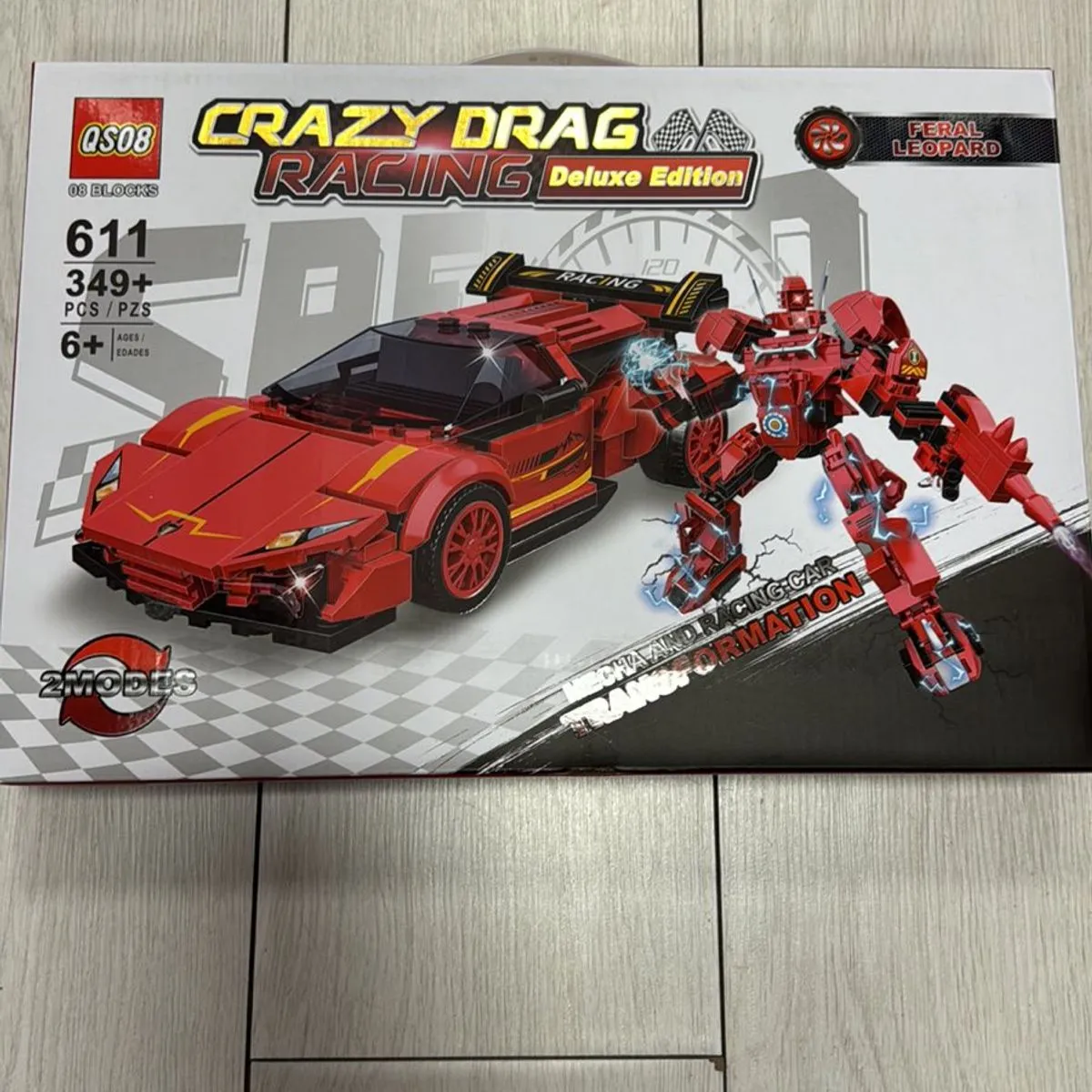 Zabawki Klocki Crazy Drag 2in1 Auto Robot 641 cz.