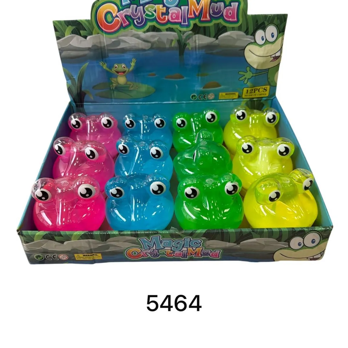 Zabawki Slime Magic Crystal Mud Żaby 12 szt