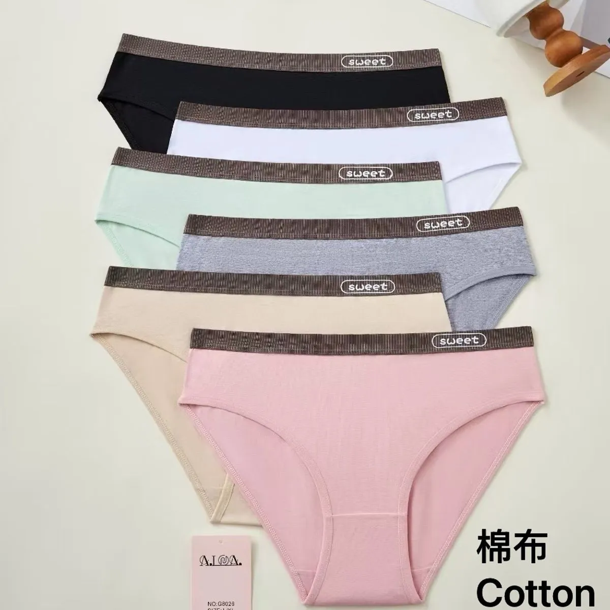 Majtki damskie Aina Sweet bawełna S/M L/XL 5 szt