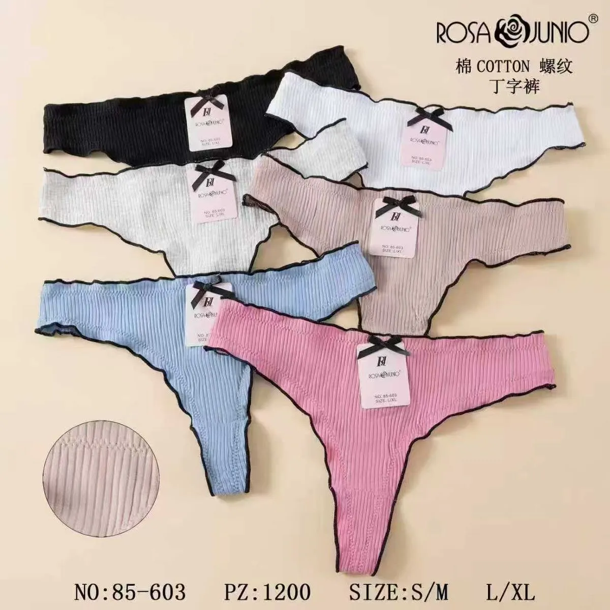 Majtki damskie Rosa Junio bawełniane S/M L/XL 6 szt